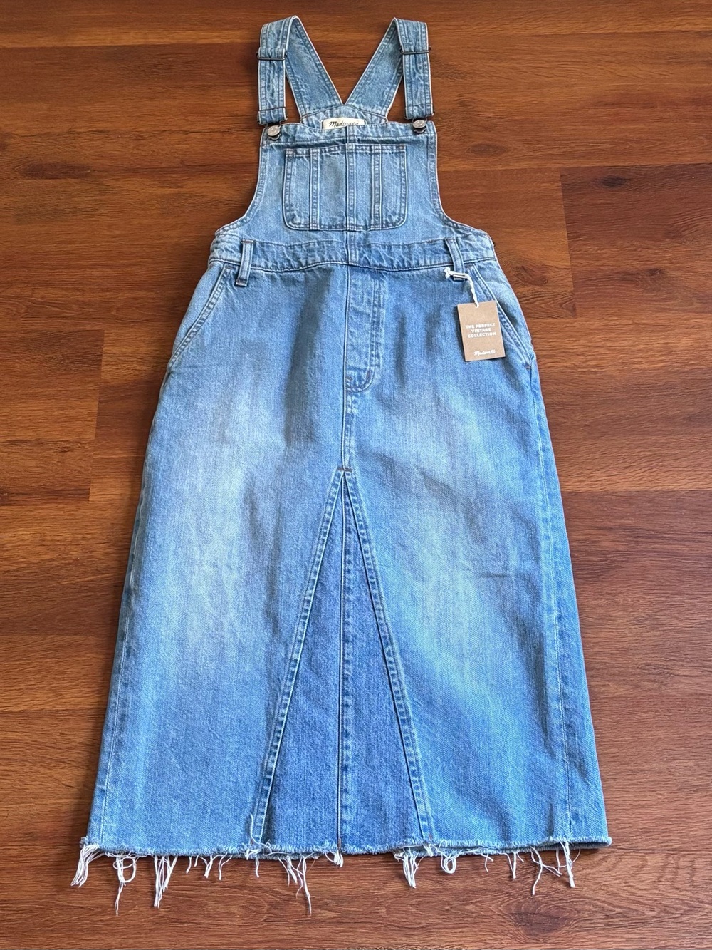 NWT Madewell Light Blue Denim Overall Dress - 4